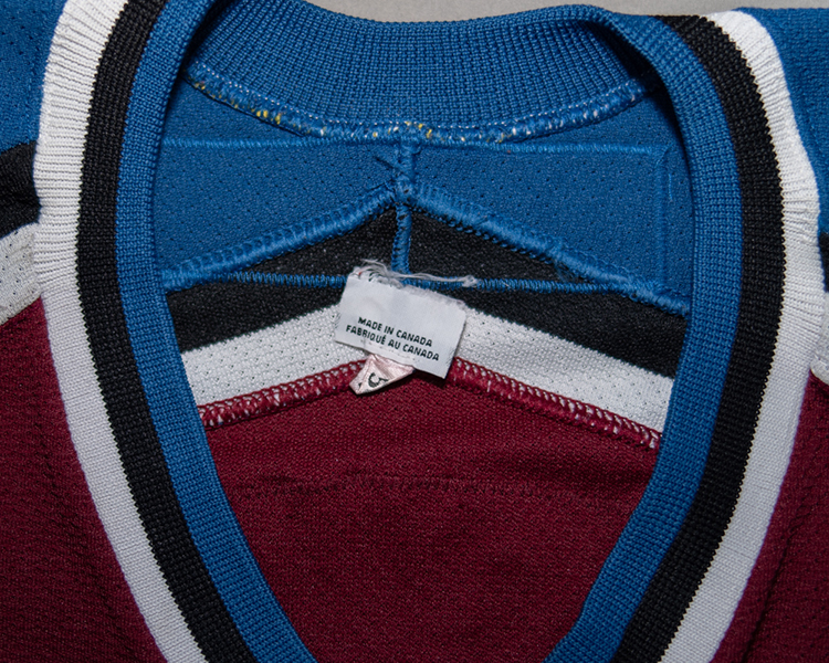 Chris Dingman Colorado Avalanche game worn jersey tagging Chris Dingman Colorado Avalanche game worn jersey tagging