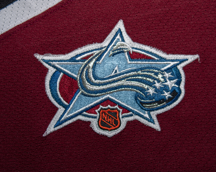 Chris Dingman Colorado Avalanche game worn jersey tagging Chris Dingman Colorado Avalanche game worn jersey tagging