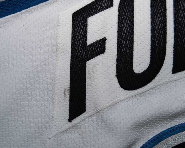 Peter Forsberg Colorado Avalanche game worn jersey tagging Peter Forsberg Colorado Avalanche game worn jersey tagging