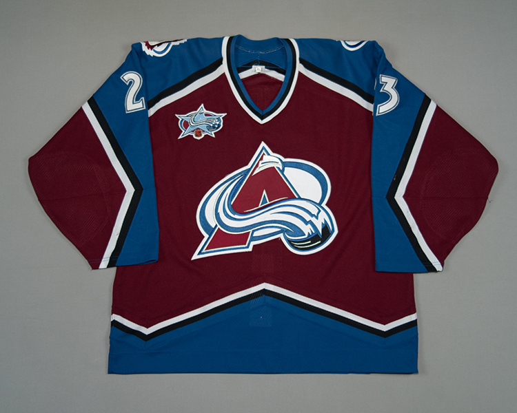 Milan Hejduk Colorado Avalanche game worn jersey Front Milan Hejduk Colorado Avalanche game worn jersey Front