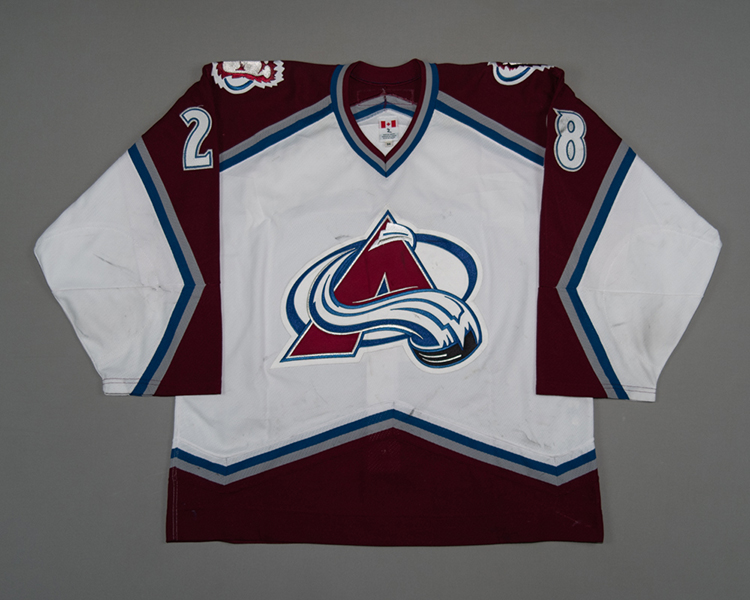 Steven Reinprecht Colorado Avalanche game worn jersey Front Steven Reinprecht Colorado Avalanche game worn jersey Front