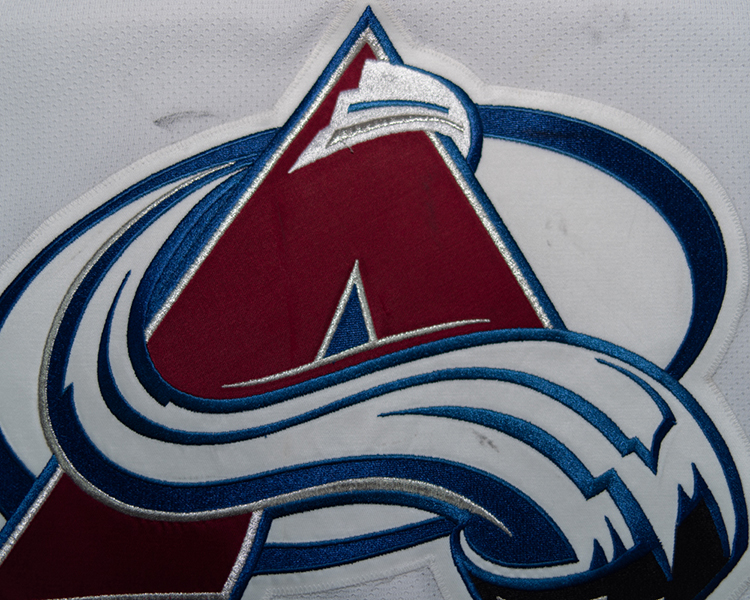 Steven Reinprecht Colorado Avalanche game worn jersey tagging Steven Reinprecht Colorado Avalanche game worn jersey tagging