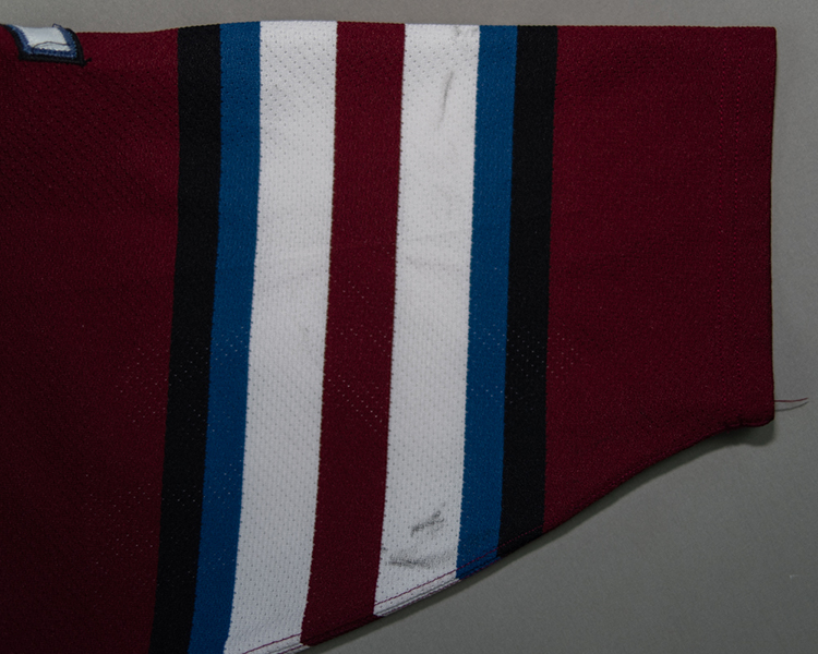 Karlis Skrastins Colorado Avalanche game worn jersey tagging Karlis Skrastins Colorado Avalanche game worn jersey tagging