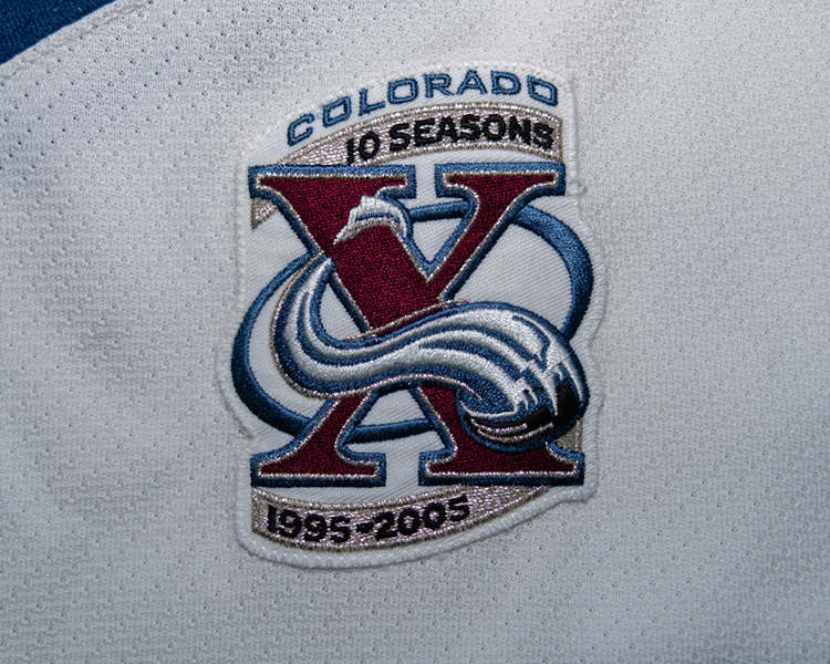 Peter Budaj Colorado Avalanche game worn jersey tagging Peter Budaj Colorado Avalanche game worn jersey tagging