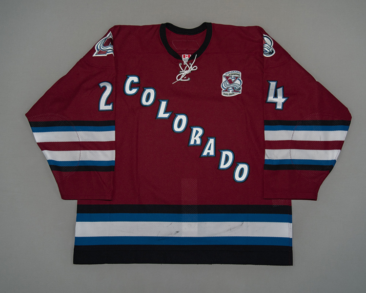 Antti Laaksonen Colorado Avalanche game worn jersey Front Antti Laaksonen Colorado Avalanche game worn jersey Front