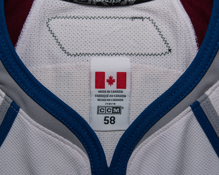 Scott Hannan Colorado Avalanche game worn jersey tagging Scott Hannan Colorado Avalanche game worn jersey tagging