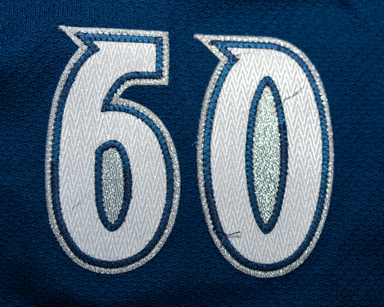 Jose Theodore Colorado Avalanche game worn jersey tagging Jose Theodore Colorado Avalanche game worn jersey tagging