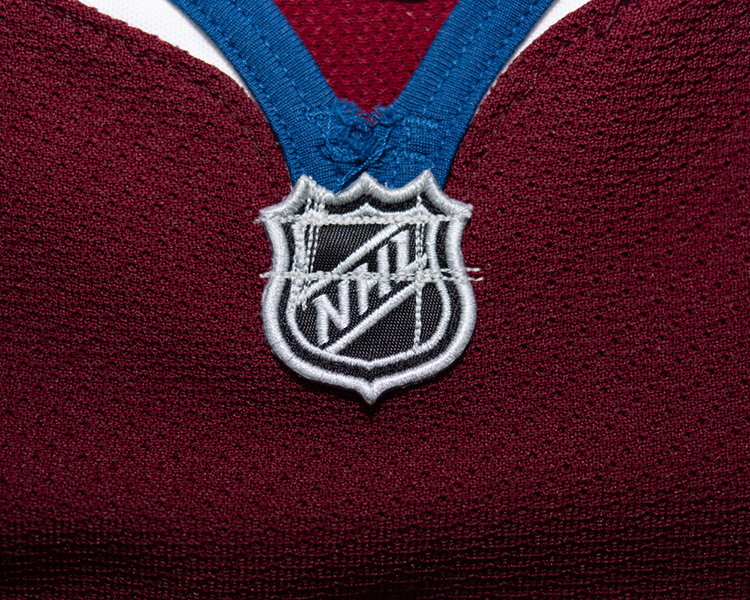 Cody McLeod Colorado Avalanche game worn jersey tagging Cody McLeod Colorado Avalanche game worn jersey tagging