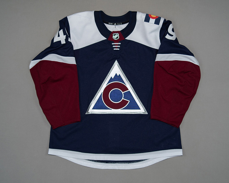 Samuel Girard 2018-2019 game worn jersey front Samuel Girard 2018-2019 game worn jersey front