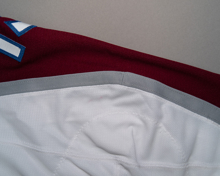 Alexander Kerfoot game worn jersey sleeve marks Alexander Kerfoot game worn jersey sleeve marks