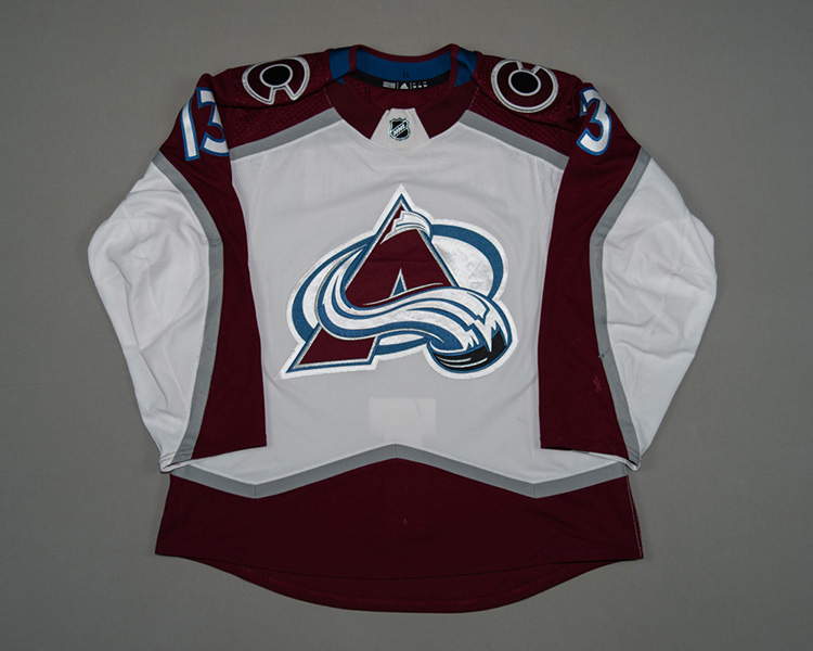 Alexander Kerfoot 2018-2019 game worn jersey front Alexander Kerfoot 2018-2019 game worn jersey front