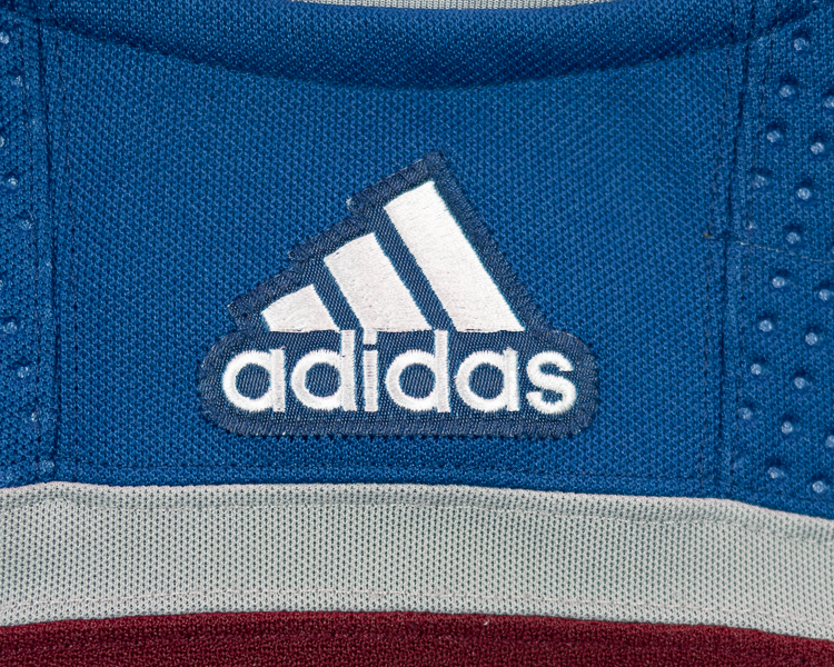 Ryan Graves game worn jersey Adidas branding Ryan Graves game worn jersey Addidas branding