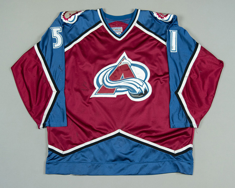 Andre Kovalenko Colorado Avalanche game worn jersey Front Andre Kovalenko Colorado Avalanche game worn jersey Front