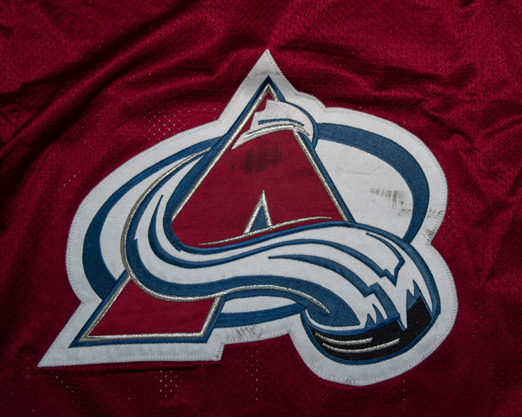 Troy Murray Colorado Avalanche game worn jersey tagging Troy Murray Colorado Avalanche game worn jersey tagging