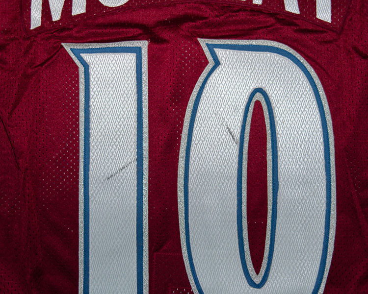 Troy Murray Colorado Avalanche game worn jersey tagging Troy Murray Colorado Avalanche game worn jersey tagging
