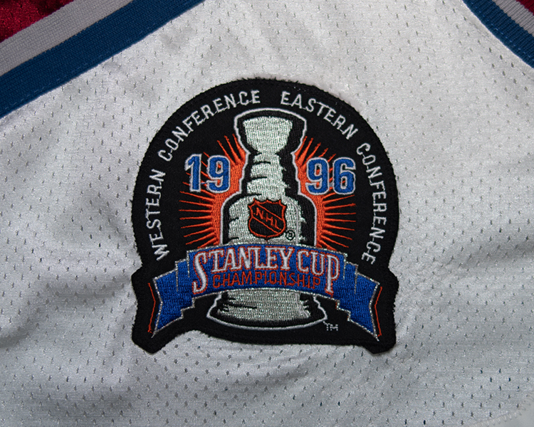 Patrick Roy Colorado Avalanche game worn jersey tagging Patrick Roy Colorado Avalanche game worn jersey tagging