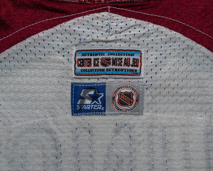 Craig Billington Colorado Avalanche game worn jersey tagging Craig Billington Colorado Avalanche game worn jersey tagging