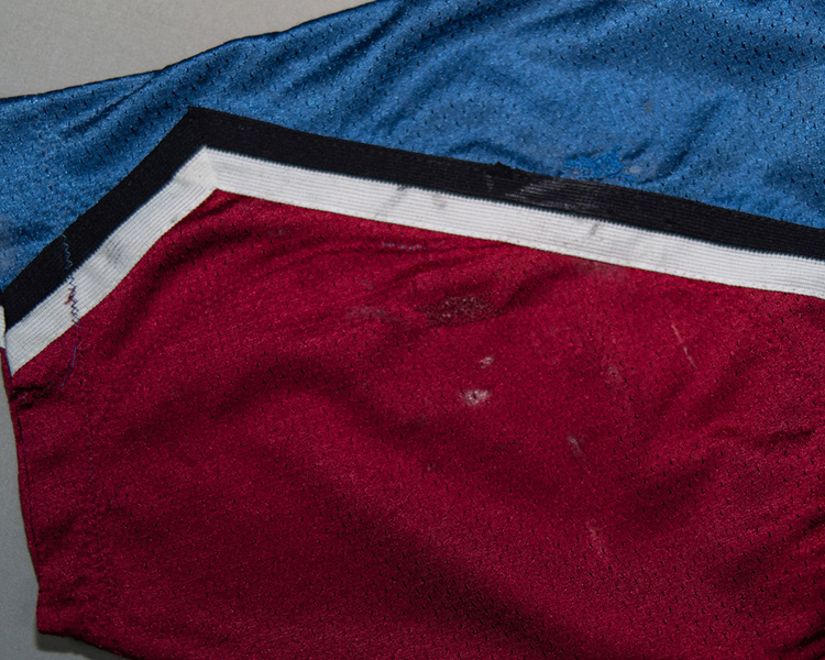Valeri Kamensky Colorado Avalanche game worn jersey tagging Valeri Kamensky Colorado Avalanche game worn jersey tagging