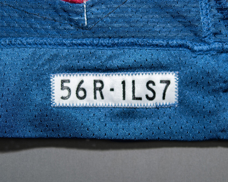 Valeri Kamensky Colorado Avalanche game worn jersey tagging Valeri Kamensky Colorado Avalanche game worn jersey tagging