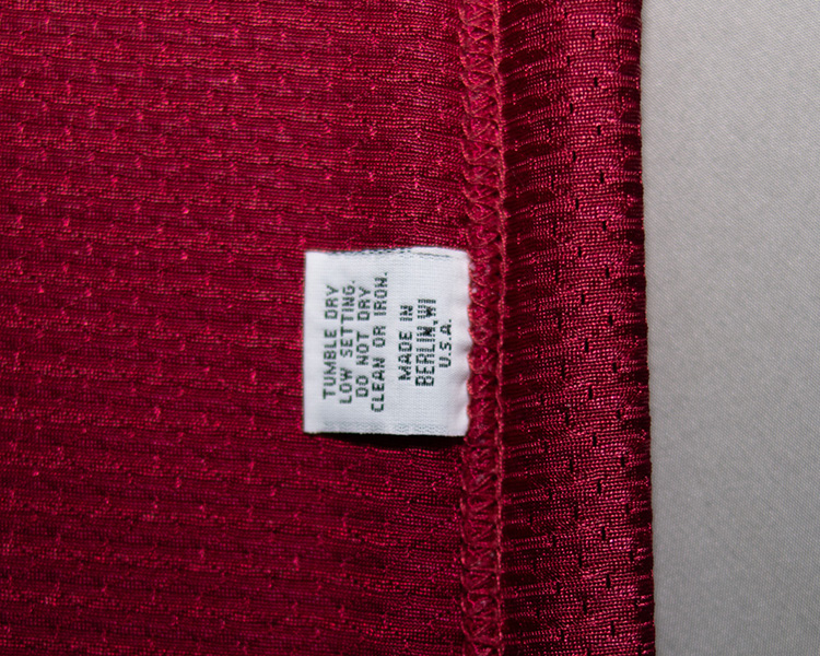 Sandis Ozolinsh Colorado Avalanche game worn jersey wash tag Sandis Ozolinsh Colorado Avalanche game worn jersey wash tag