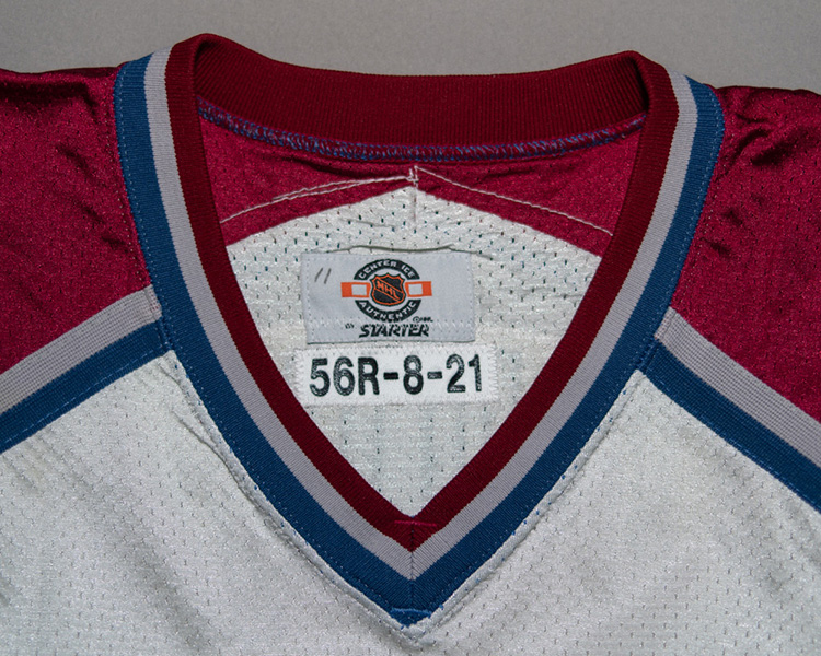 Shean Donovan Colorado Avalanche game worn jersey tagging Shean Donovan Colorado Avalanche game worn jersey tagging