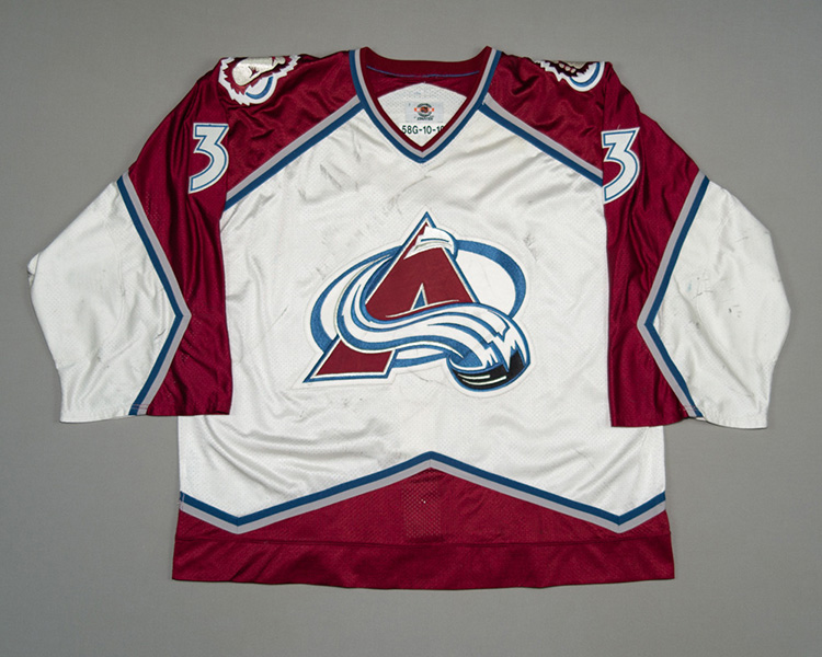 Aaron Miller Colorado Avalanche game worn jersey Front Aaron Miller Colorado Avalanche game worn jersey Front