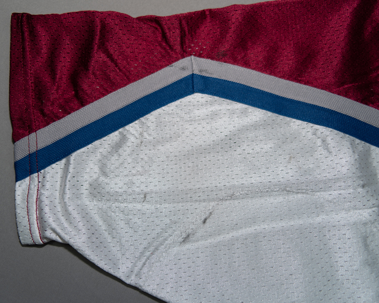 Dave Reid Colorado Avalanche game worn jersey tagging Dave Reid Colorado Avalanche game worn jersey tagging