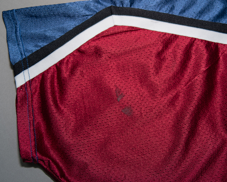 Patrick Roy Colorado Avalanche game worn jersey tagging Patrick Roy Colorado Avalanche game worn jersey tagging
